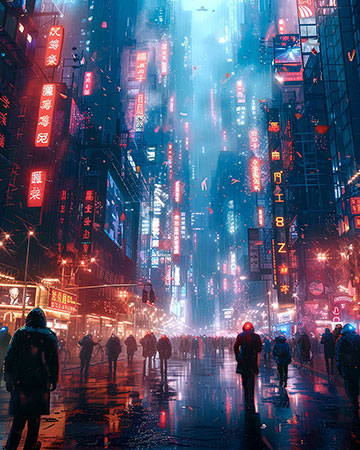 朋克风格的街景