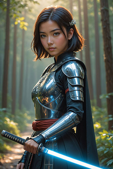 惊艳的美女武士